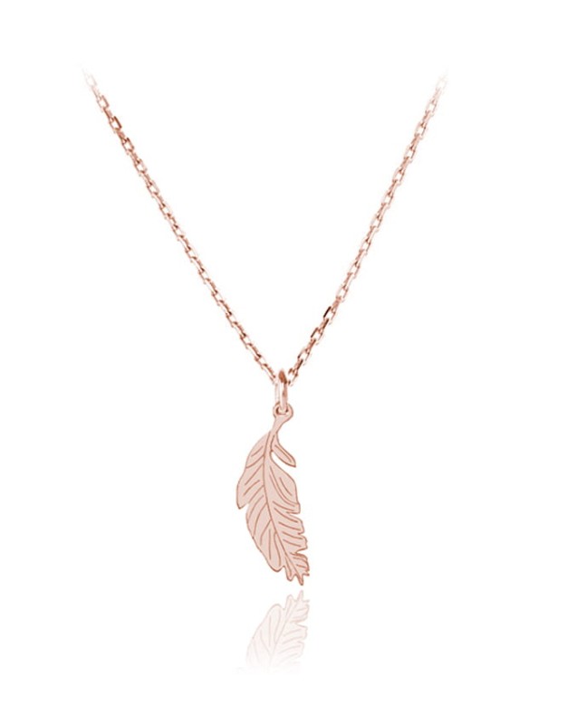 Naszyjnik Piórko II - rose gold
