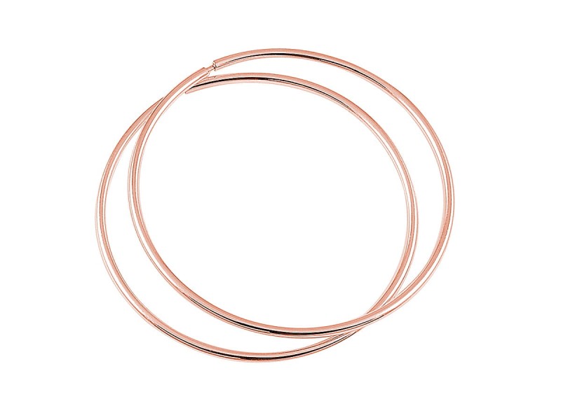 Kolczyki koła - 45mm - rose gold