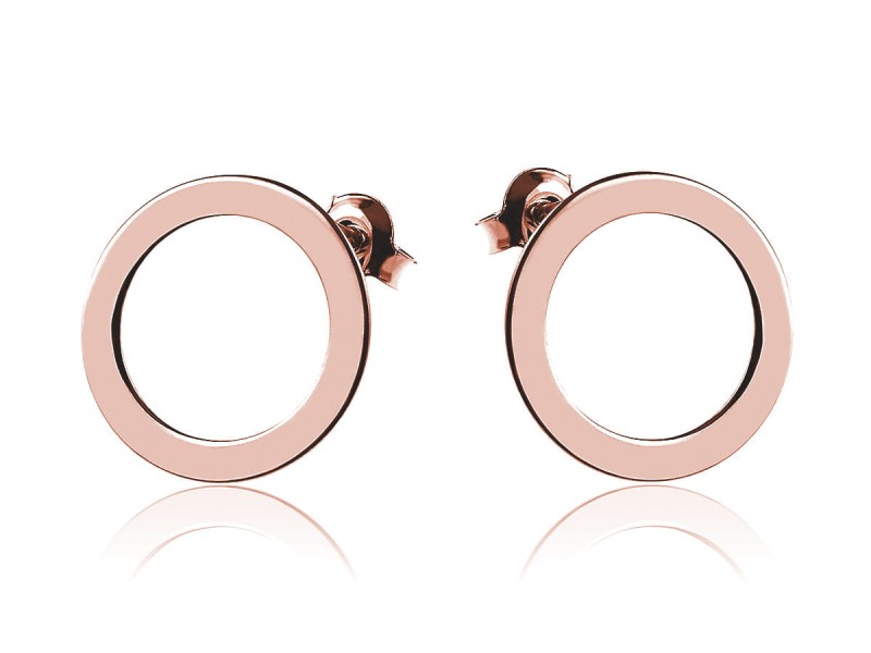 KOLCZYKI CELEBRYTKI - RING 14MM - ROSEGOLD