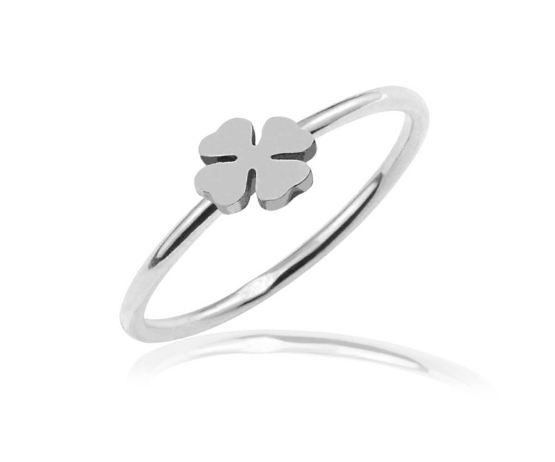 Srebrny pierścionek Millie - koniczynka