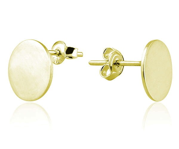 Kolczyki Koła na sztyftach - 24k złocenie