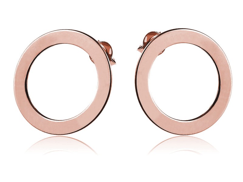 KOLCZYKI CELEBRYTKI - RING 17MM - ROSEGOLD