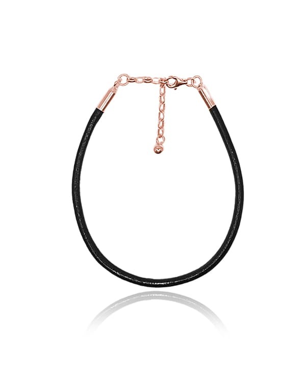 Bransoletka Rzemień z okuciami - rose gold