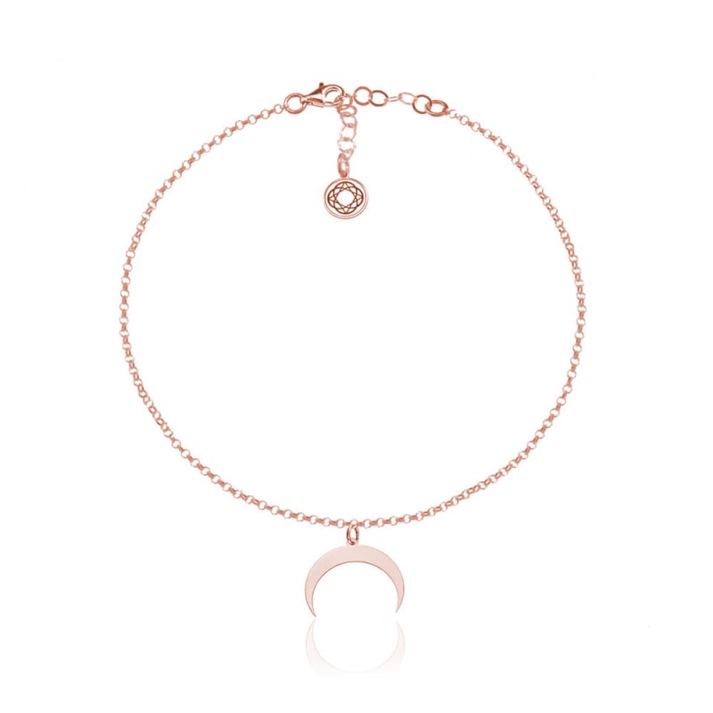 Bransoletka z księżycem Lunulą - rose gold