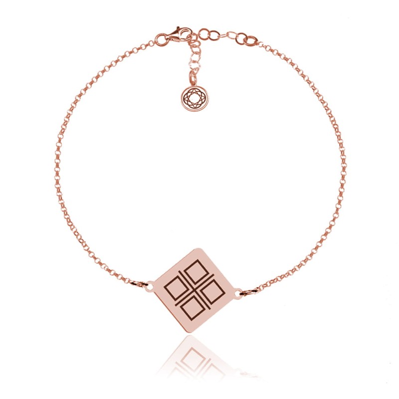 Srebrna bransoletka Mokosz I - rose gold