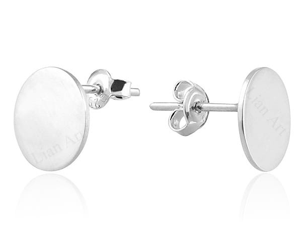 Srebrne kolczyki Koła na sztyftach