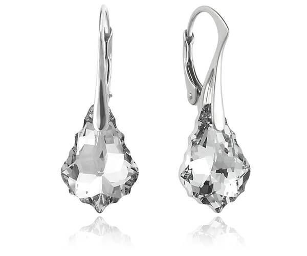 Srebrne kolczyki z kryształem Swarovski® - Baroque