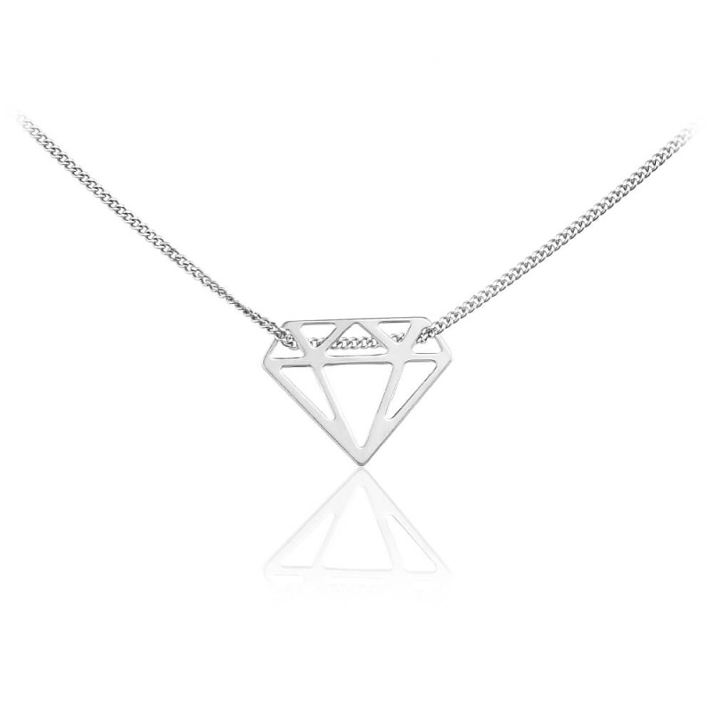 Naszyjnik celebrytka diament