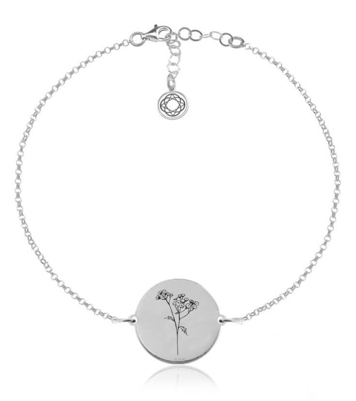 Kwiaty Polskie - Bransoletka z Wrotyczem - Grawer