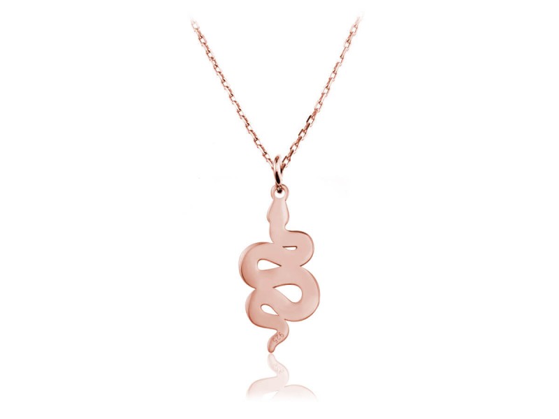 Naszyjnik wąż - rose gold