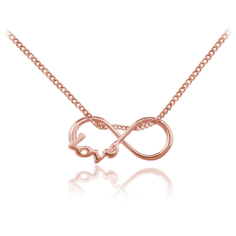 Naszyjnik Nieskończoność - rose gold