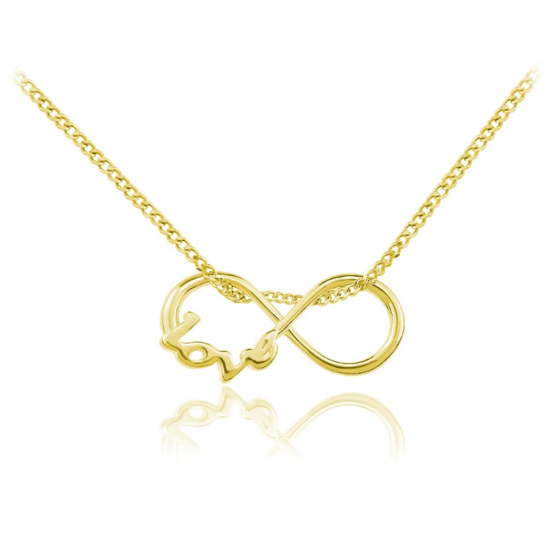 Naszyjnik Nieskończoność - 24k złocenie