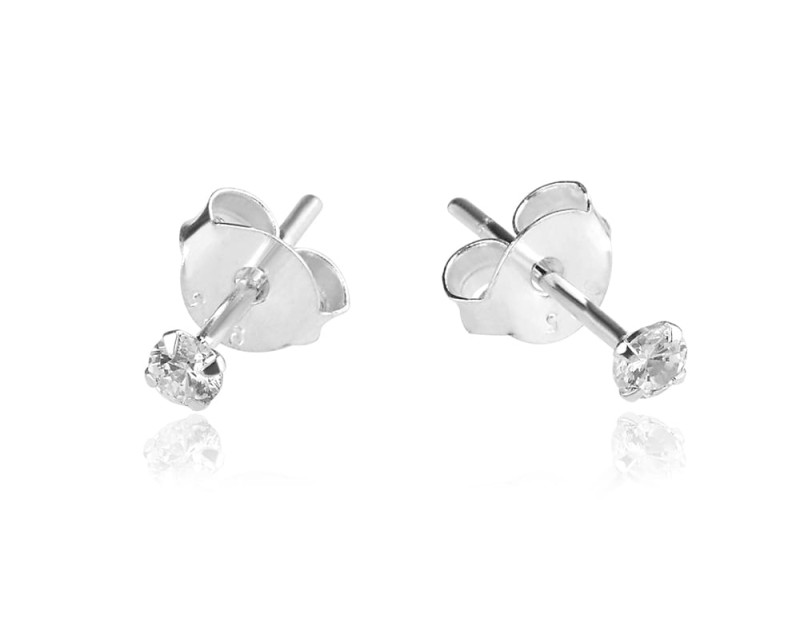 Kolczyki z Cyrkonią Bling - 2 mm