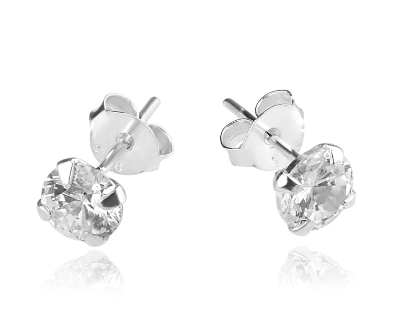 Kolczyki z Cyrkonią Bling - 6 mm