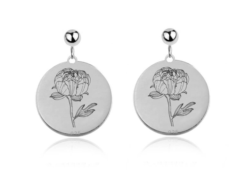 Kwiaty Polskie - Kolczyki z Peonią