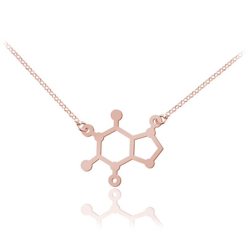 Naszyjnik Kofeina - rose gold