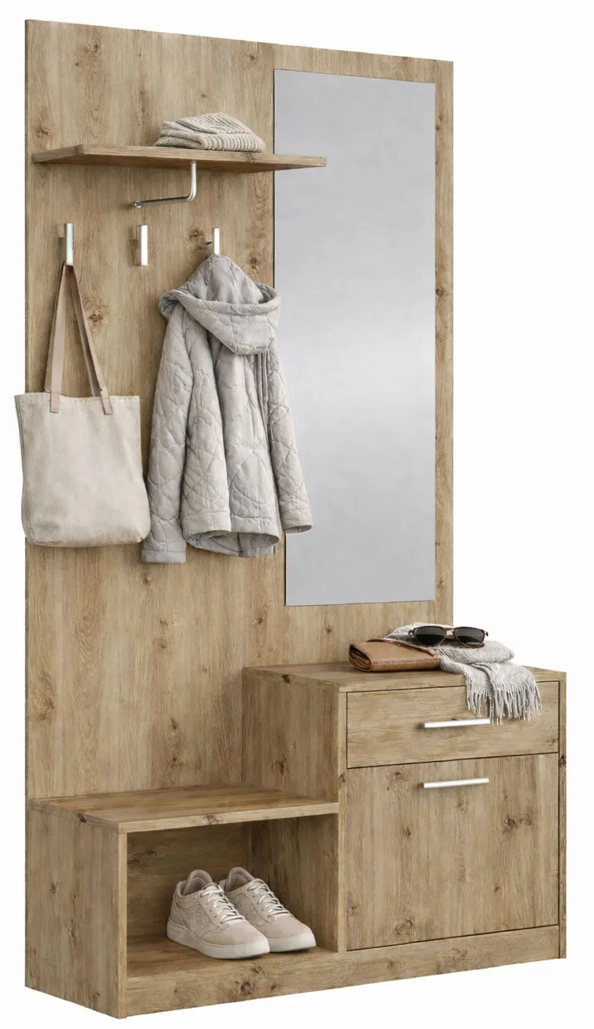 Garderoba do przedpokoju dąb artisan - Standi