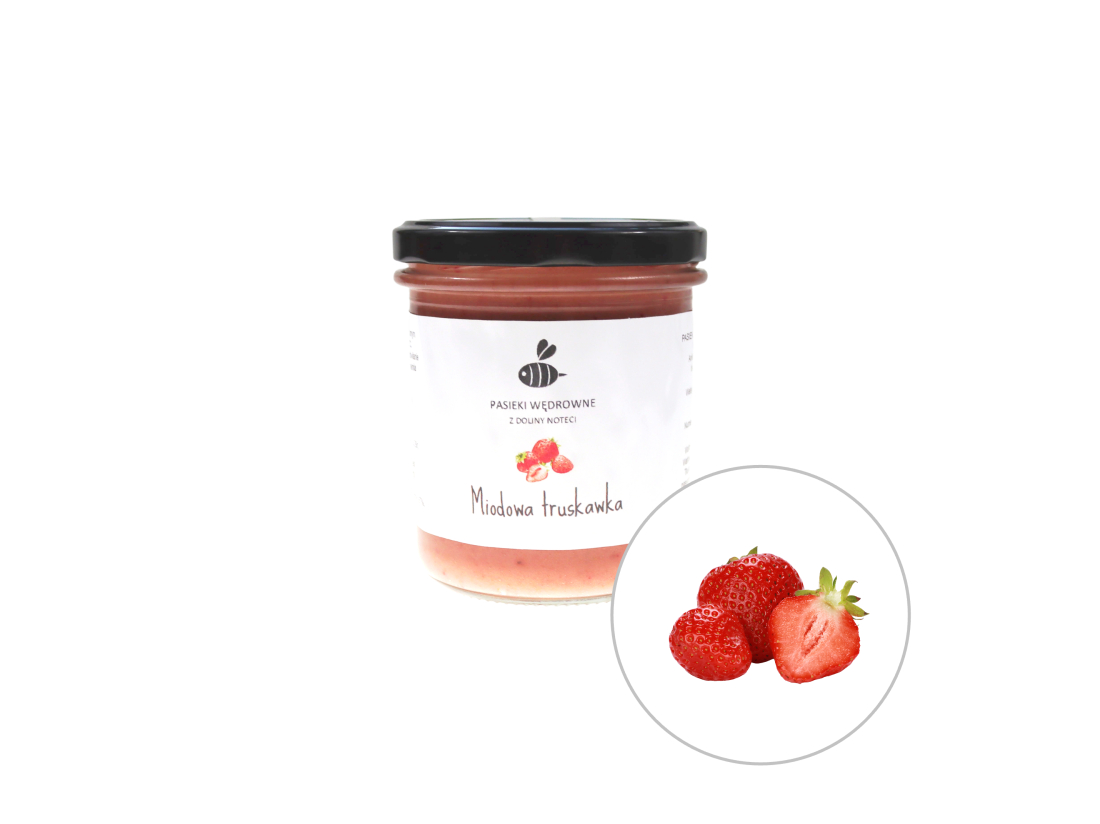 Miód z Truskawką 430g