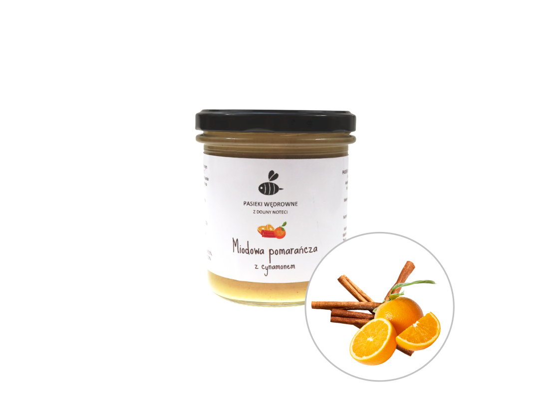 Miód z Pomarańczą i Cynamonem 430g