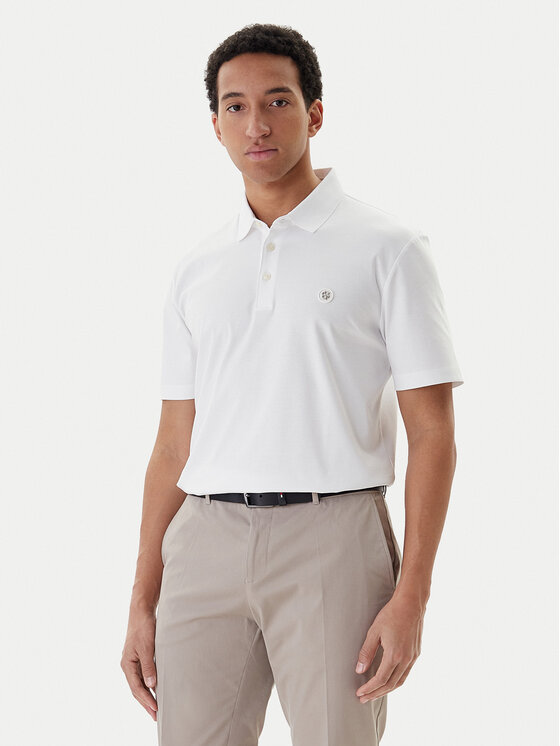BOSS Polo Parris 50555829 Biały Regular Fit
