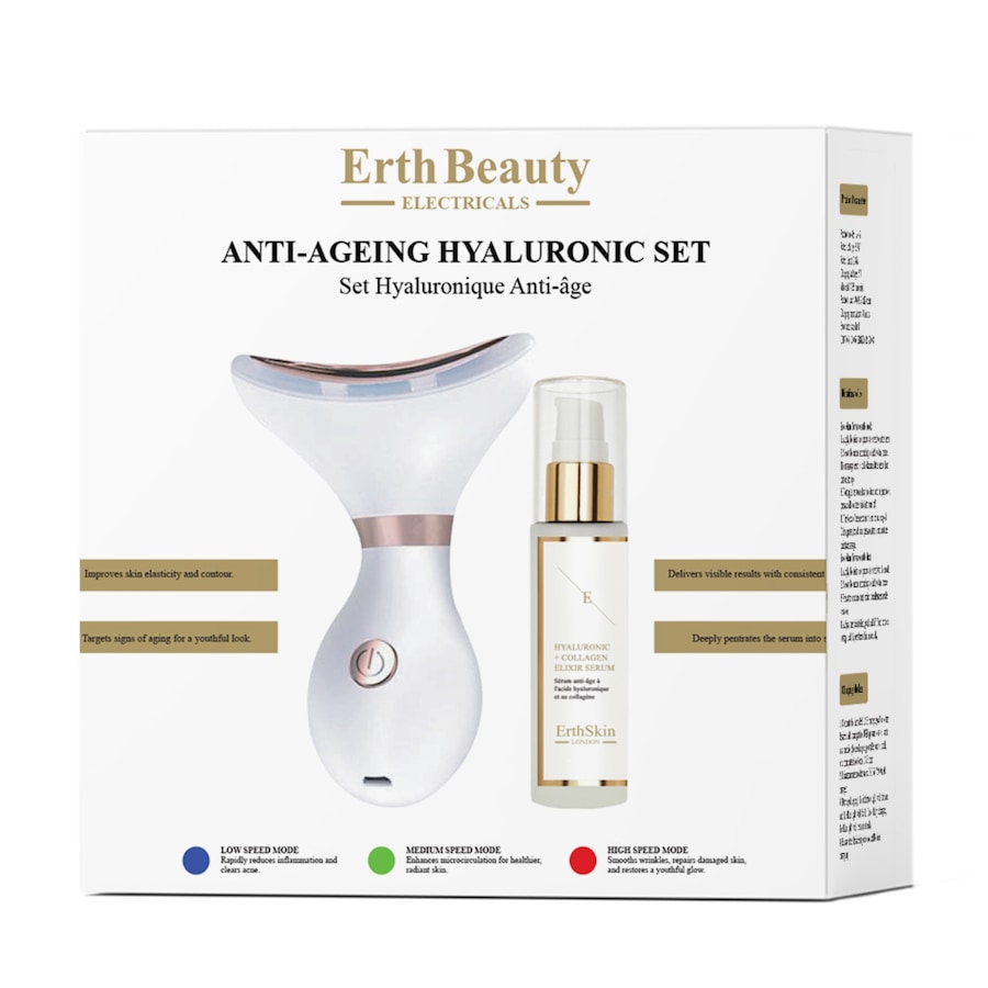 ErthSkin London Zestaw przeciwstarzeniowy z kwasem hialuronowym (sztuczny patyk na szyję i szczękę + serum z kwasem hialuronowym) Zestawy do pielęgnacji twarzy 1 ct Damski