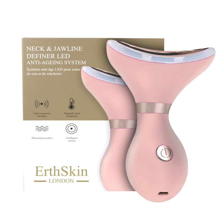 ErthSkin London Modelowanie szyi i szczęki LED Anti-Aging – Różowy Urządzenia do masażu twarzy 1 ct Damski