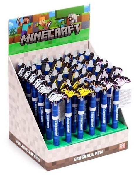 Długopis zmazywalny z nakładką Minecraft (36 szt)