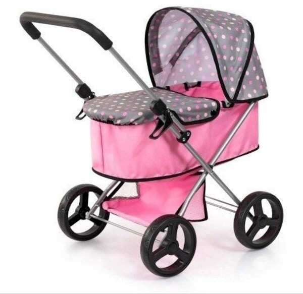 Wózek dla lalek Go szary