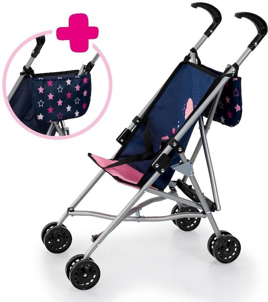 Wózek dla lalek z torbą niebieski
