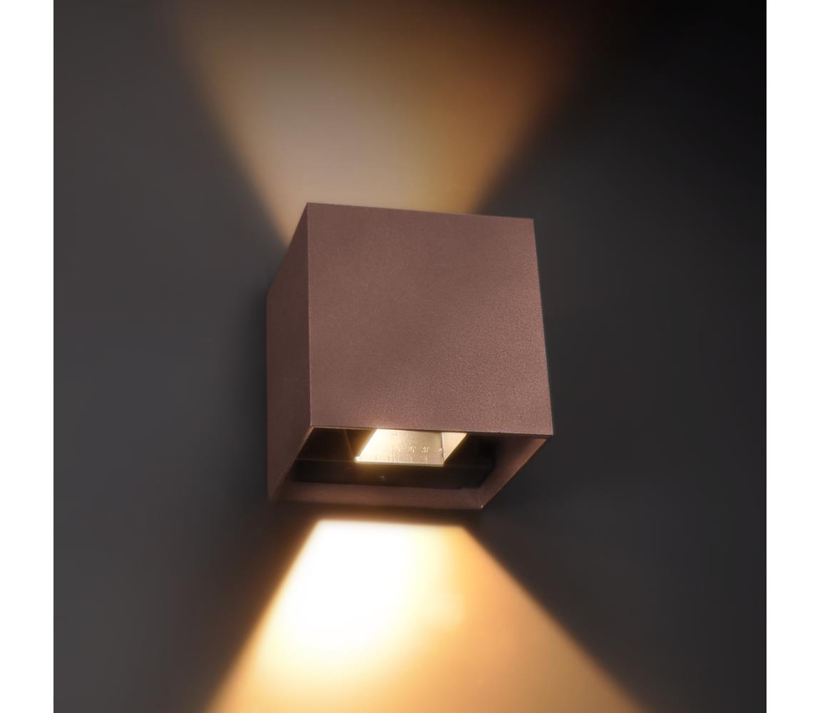 Brilagi - kinkiet zewnętrzny LED CUBE LED/6W/230V brązowy IP54