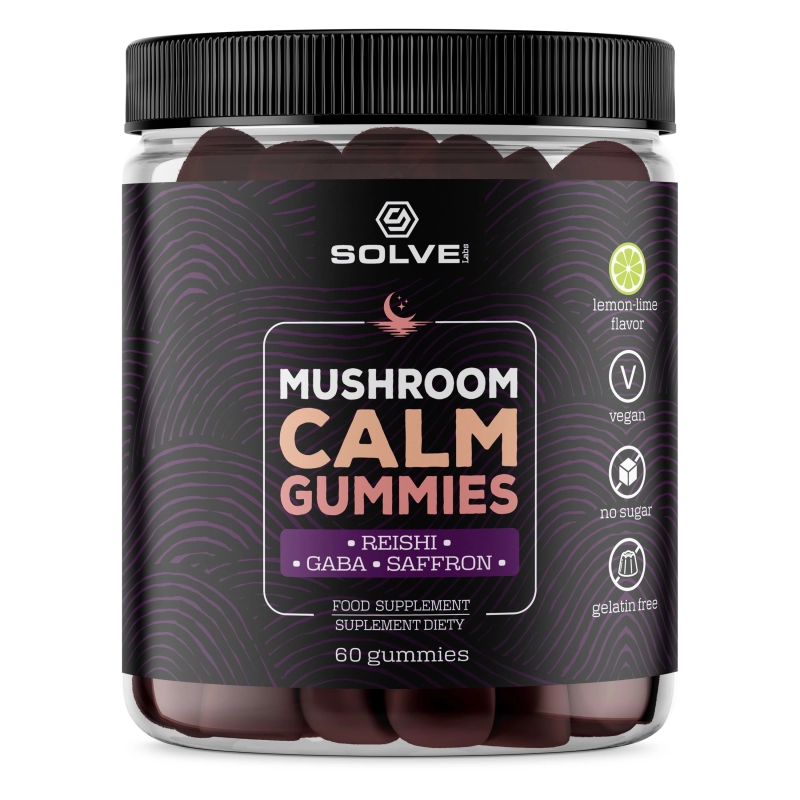 Solve Labs Calm Gummies Żelki z szafranem, reishi i GABA, 60 szt.