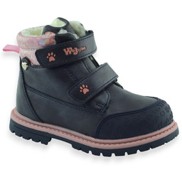 Dziewczęce buty zimowe za kostkę Wojtyłko 24090 Granatowe