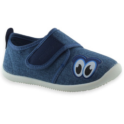 Niebieskie kapcie na rzep dla chłopca do przedszkola Befado 902X/Y051 Softer