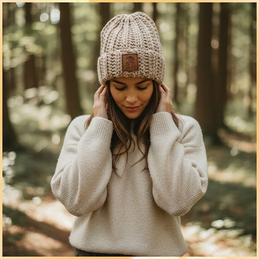 Czapka z serii Hej Las! Jasny beż