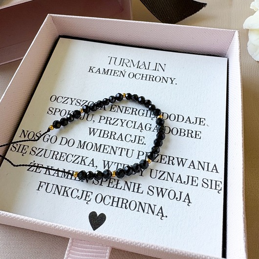 Bransoletka ochronna z czarnym TURMALINEM