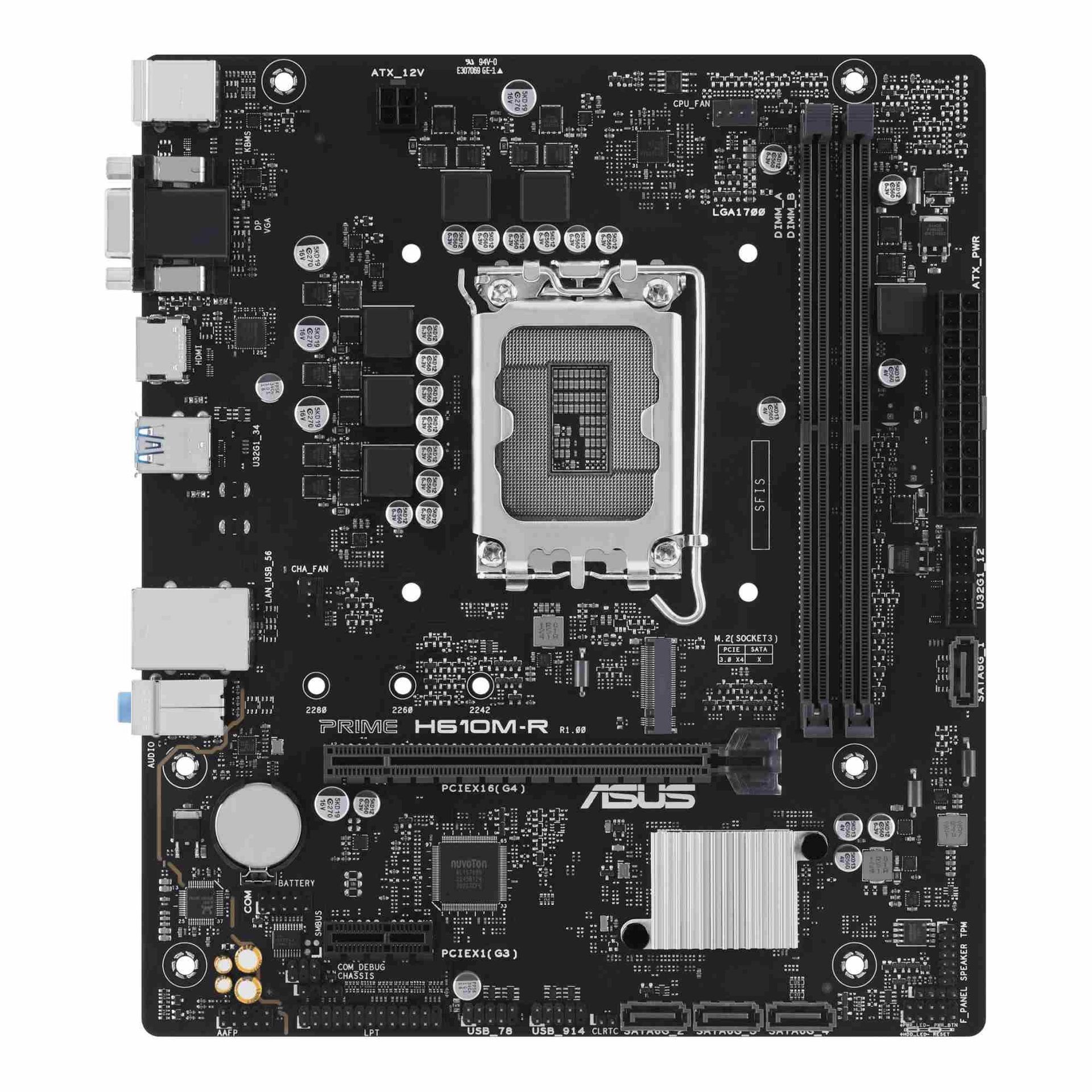 Asus PRIME H610M-R /H610/DDR5/SATA3/M.2/USB3.0/PCIe4.0/s.1700/mATX PRIME H610M-R-SI