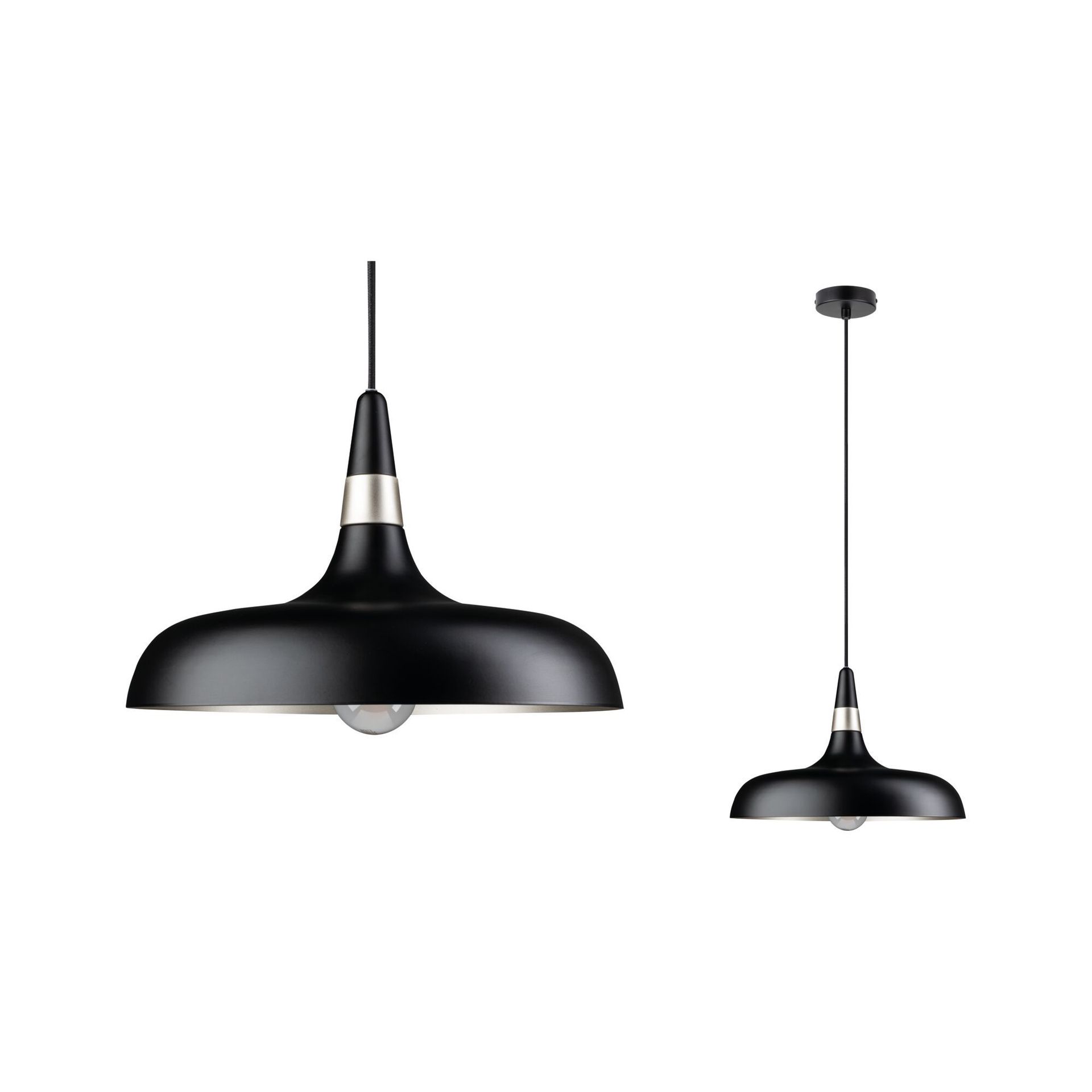 Lampa wisząca Neordic JUNA E27 342mm E27 - czarny mat/szampański