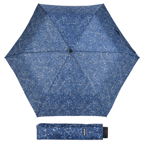 Parasol damski Doppler Fiber Havanna Spotlight Blue manualny składany