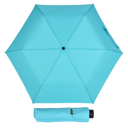 Parasol damski Doppler Fiber Havanna Uni Aqua Blue manualny składany
