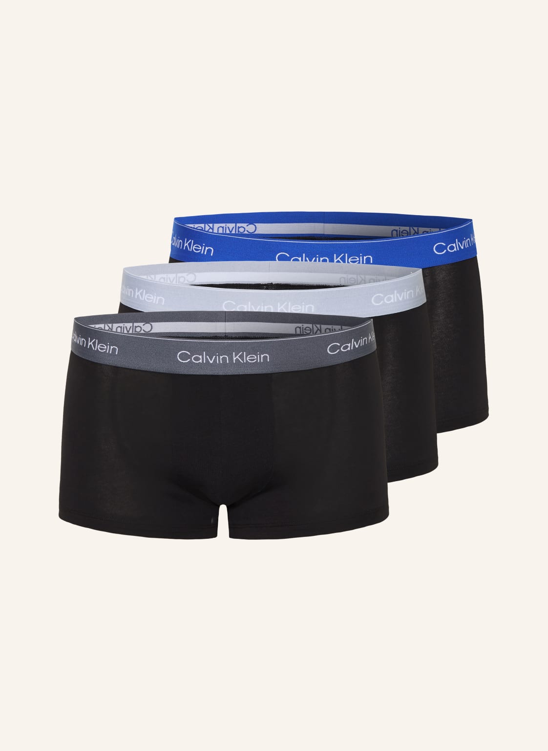 Calvin Klein Bokserki Icon Cotton Stretch Low Rise, 3 Szt. blau