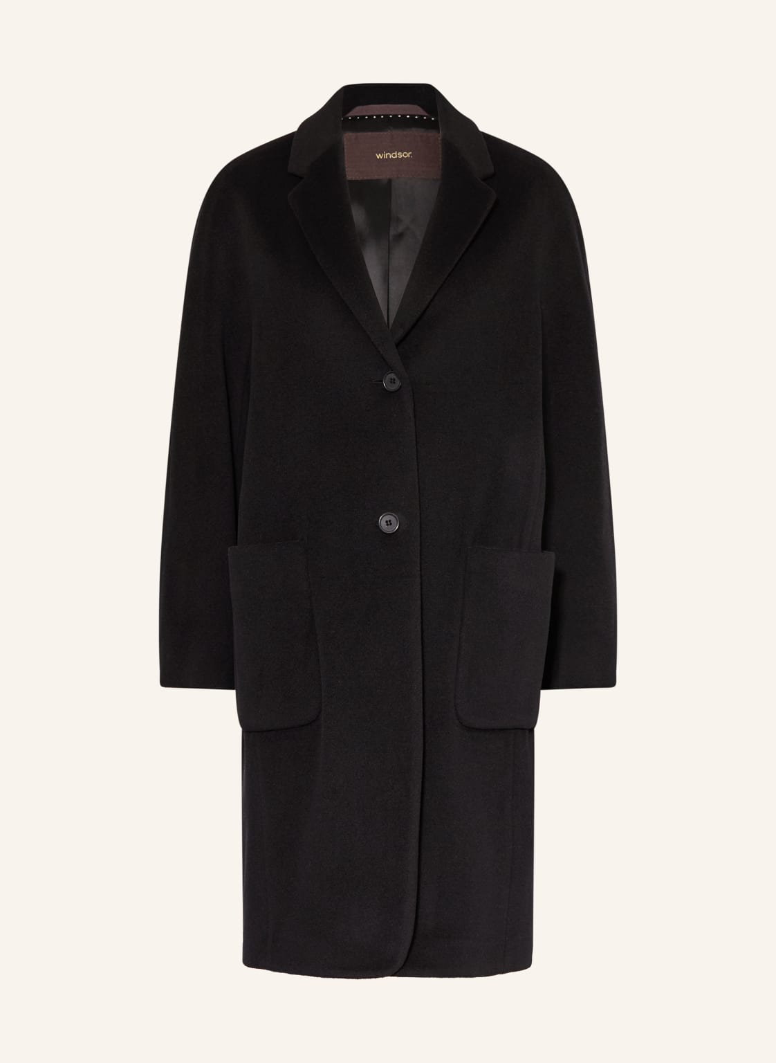 Windsor. Płaszcz Wełniany schwarz