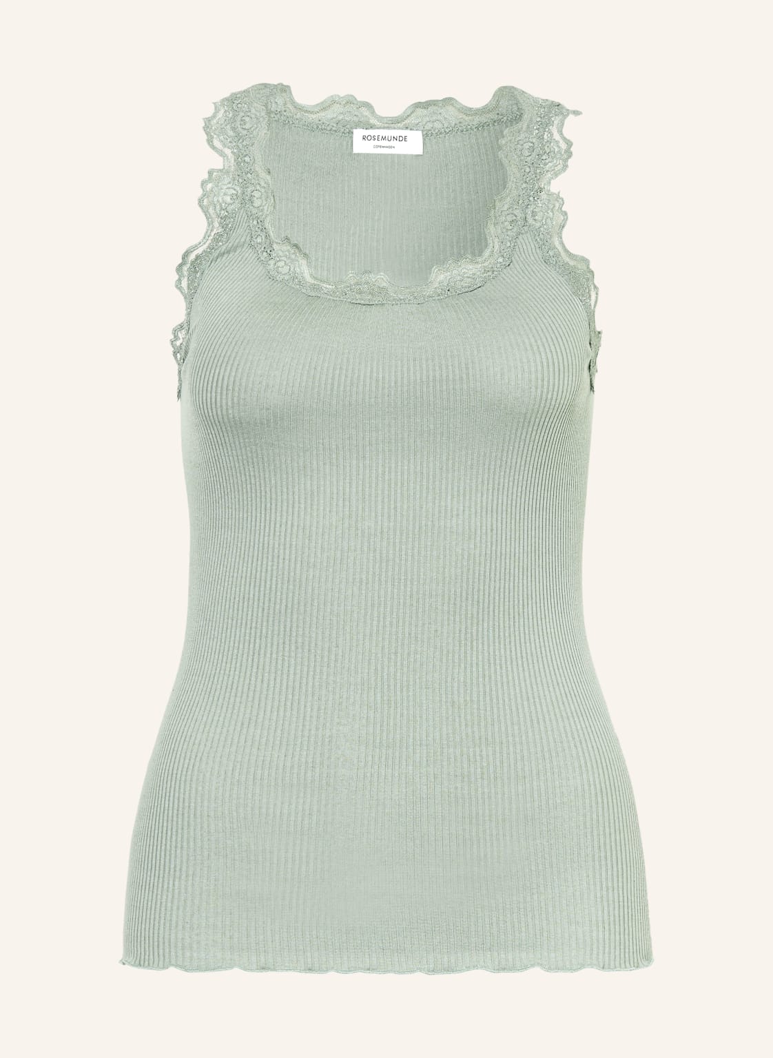 Rosemunde Top Z Jedwabiu Babette Z Koronką gruen