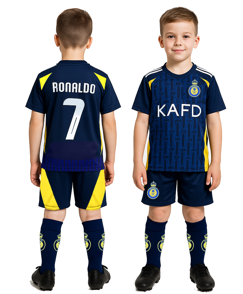 RONALDO 7 Getry Strój piłkarski Al-Nassr zestaw 3w1