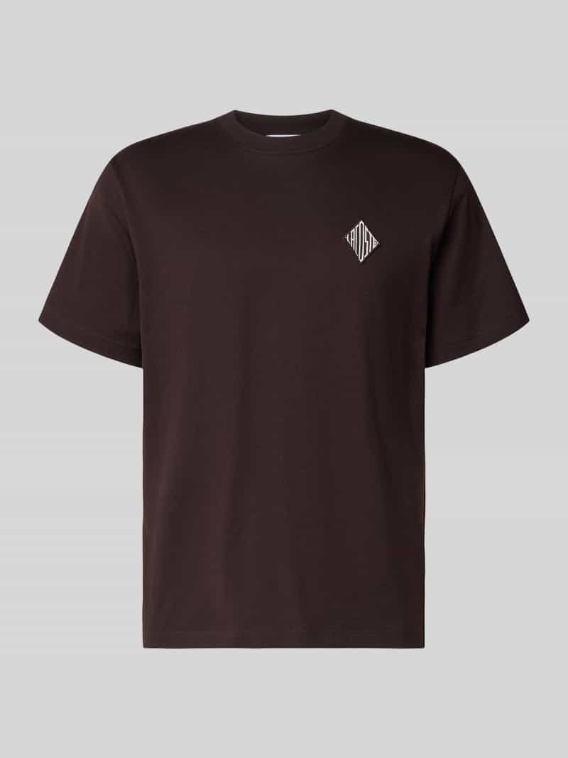 T-shirt o kroju regular fit z czystej bawełny model ‘JERSEY LOURD’