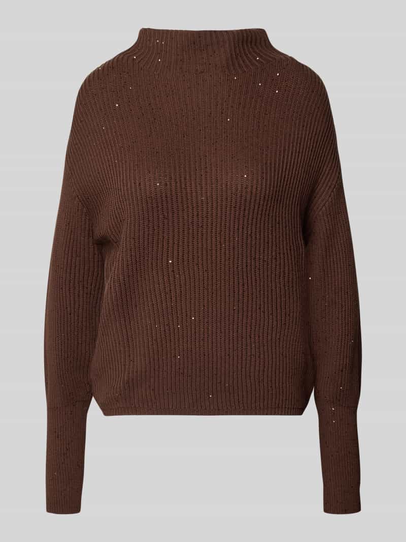 Sweter z dzianiny ze stójką