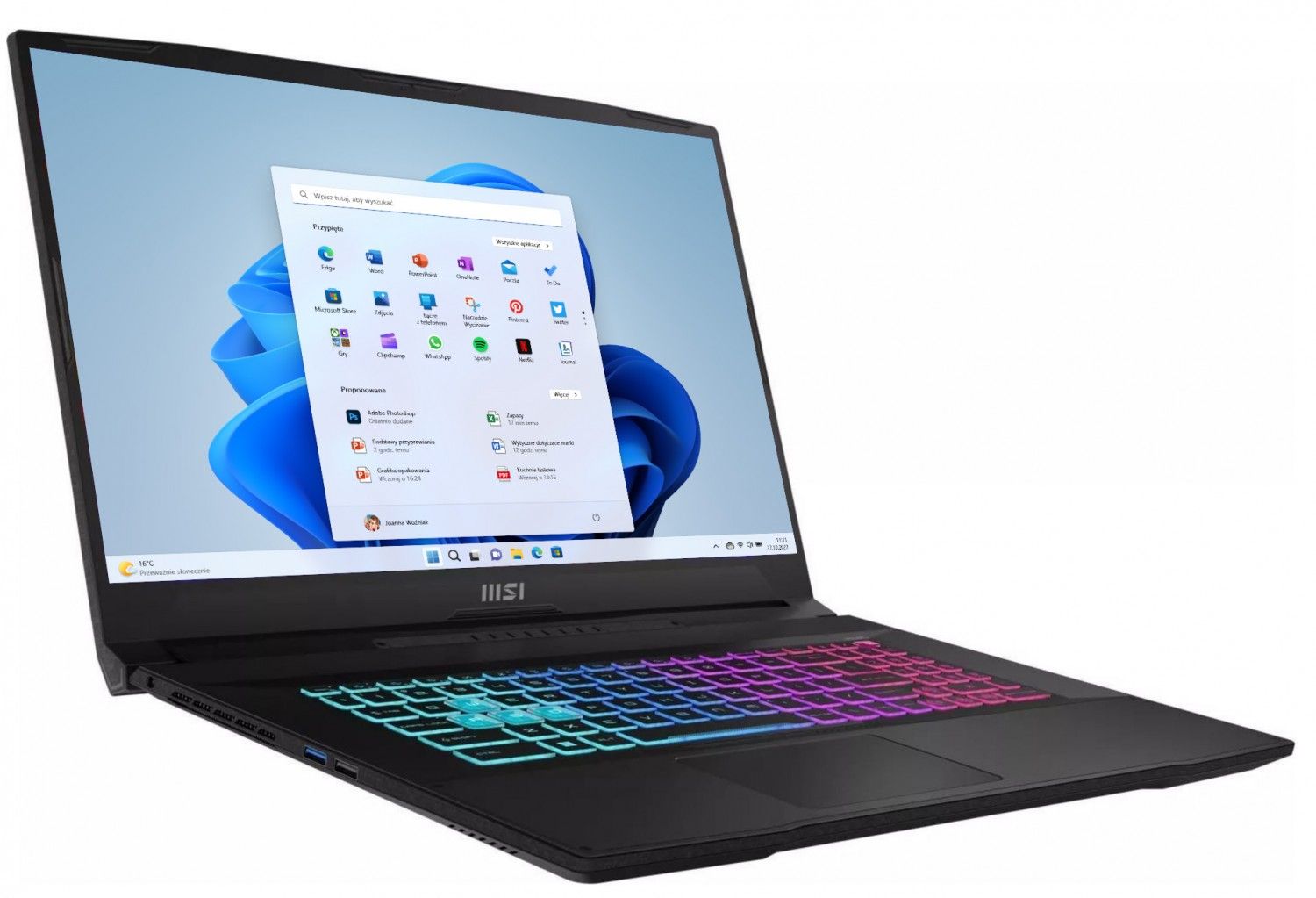 MSI Katana 17 B13UCRK-1603PL - i5-13420H 17,3'' 16GB 512GB Win11 RTX 3050