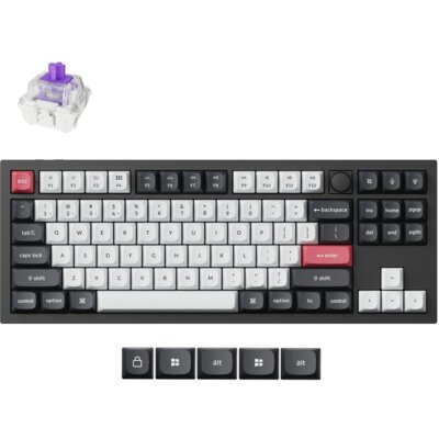 KEYCHRON Q3 HE QMK Wireless Czarno-biało-czerwony Q3H-M1