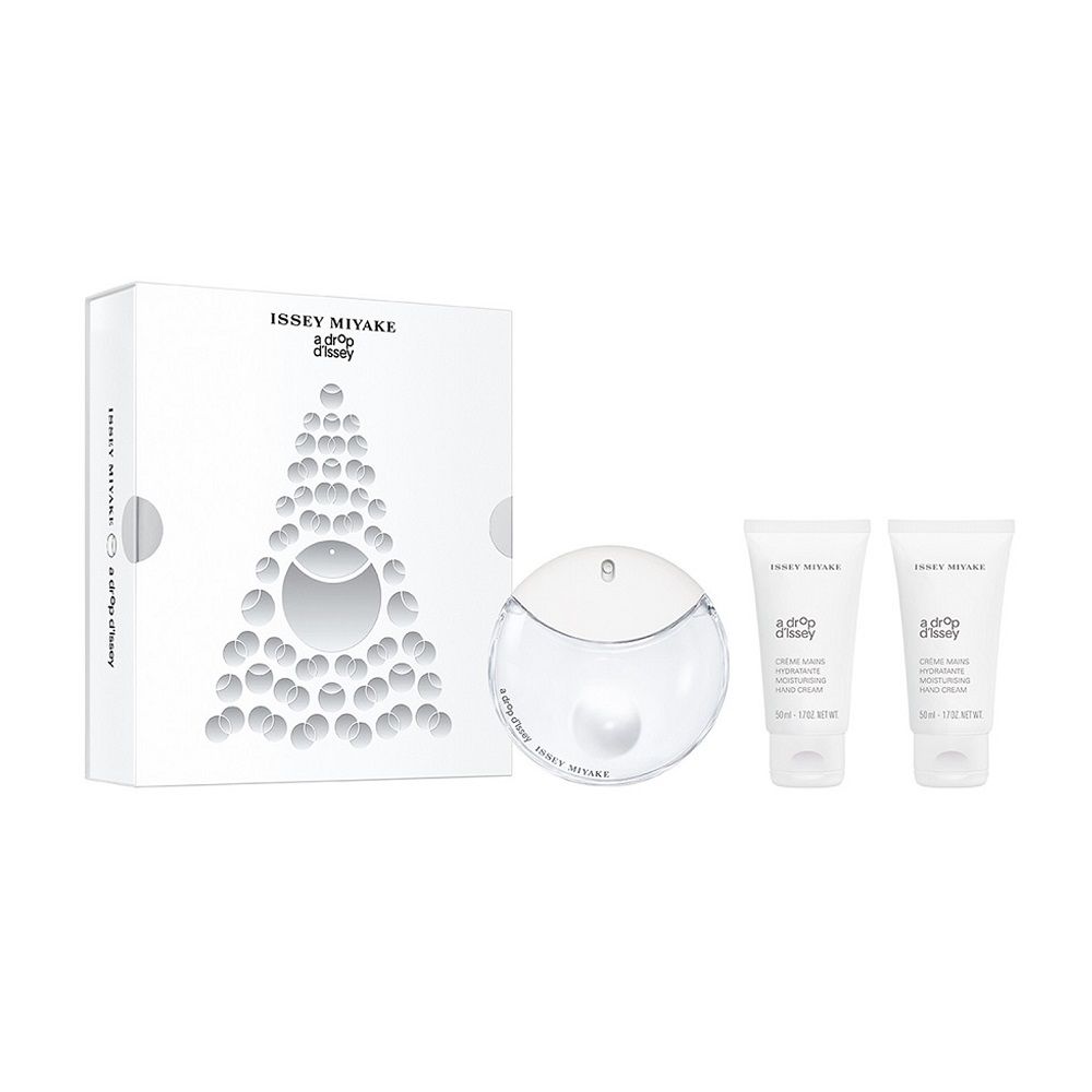 A Drop D'issey zestaw woda perfumowana spray 50ml + nawilżający krem do rąk 2x50ml