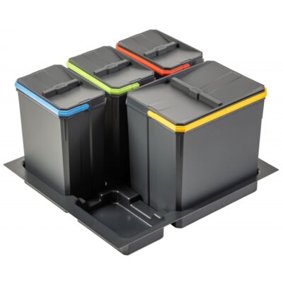 Sortownik odpadów GTV Axispace 1x15L + 3x7L + wkład 60cm