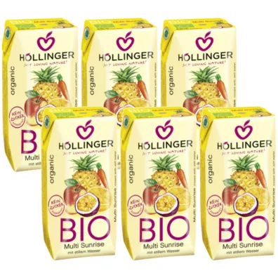 Hollinger Napój wieloowocowy z marchwią Zestaw 6 x 200 ml Bio